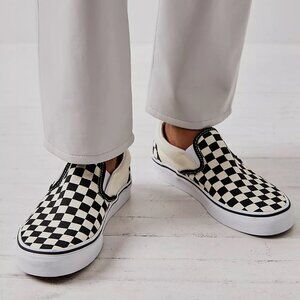 Vans Classic Checkerboard Slip-On – Black & White
